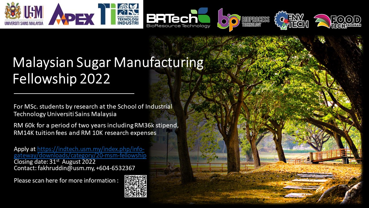 Malaysian Sugar Manufacturing Fellowship 2022 poster